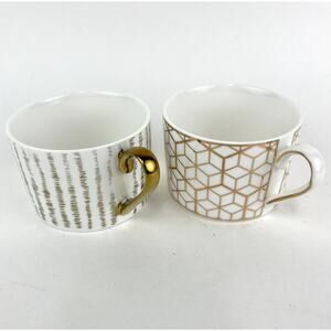 Grace's Teaware Gold Pattern Porcelain Coffee Tea Mugs